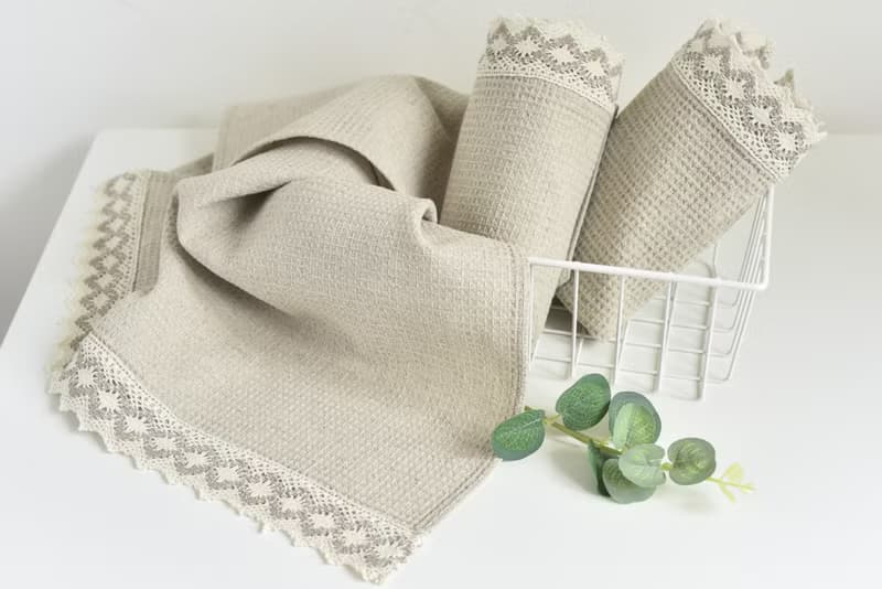 Organic kitchen dish towel, Decorative towels sets, Waffle linen towel