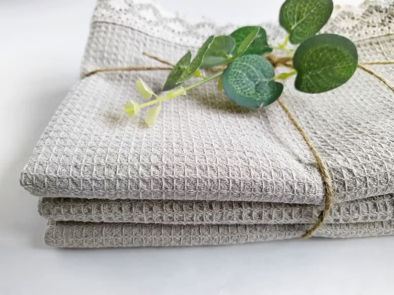 Organic kitchen dish towel, Decorative towels sets, Waffle linen towel