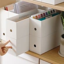日本霜山 10CM面寬隙縫可疊式分類收納盒-高12cm-3入