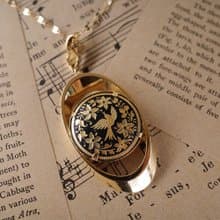 Damasquinado 西班牙鑲嵌 歐風 大馬士革鑲嵌工藝 花鳥 項鍊 134