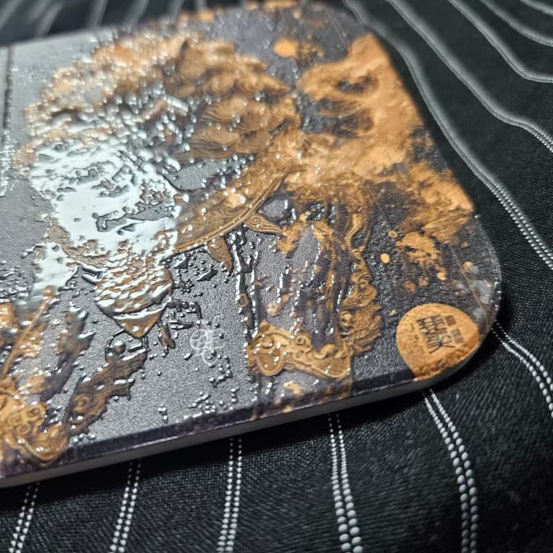 金獅-晶雕吸水陶瓷杯墊