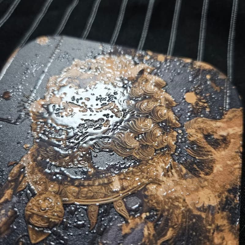 金獅-晶雕吸水陶瓷杯墊