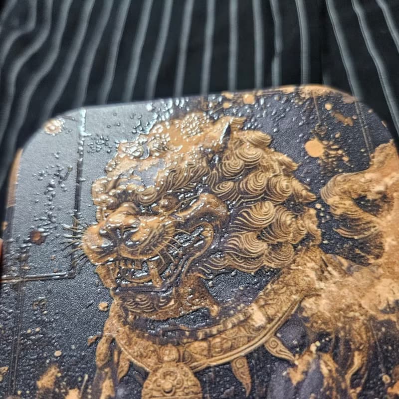 金獅-晶雕吸水陶瓷杯墊