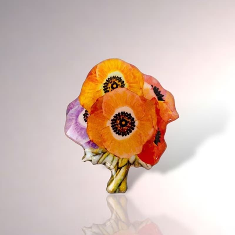 アネモネブーケのブローチ(4色)