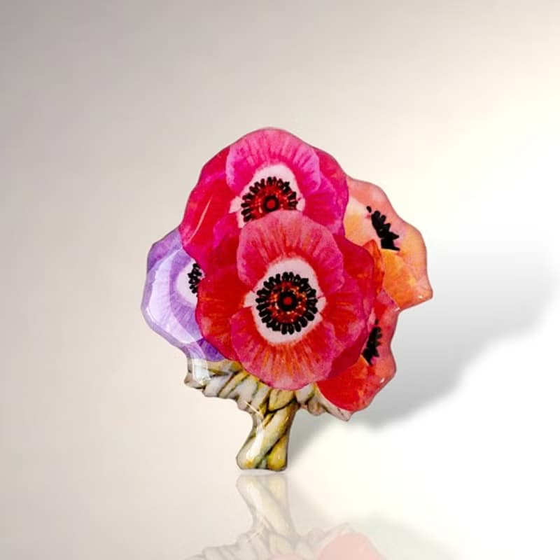 アネモネブーケのブローチ(4色)