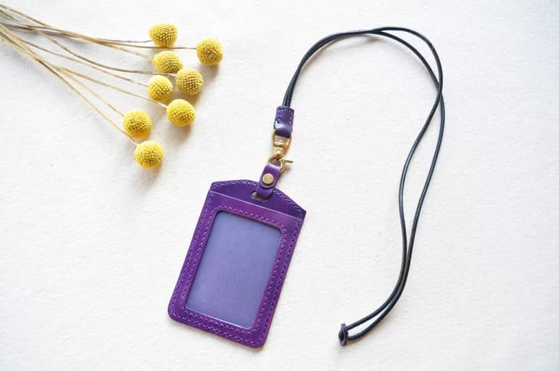 直式皮革證件套/gogoro2 gogoro3 S2感應卡皮套-葡萄紫