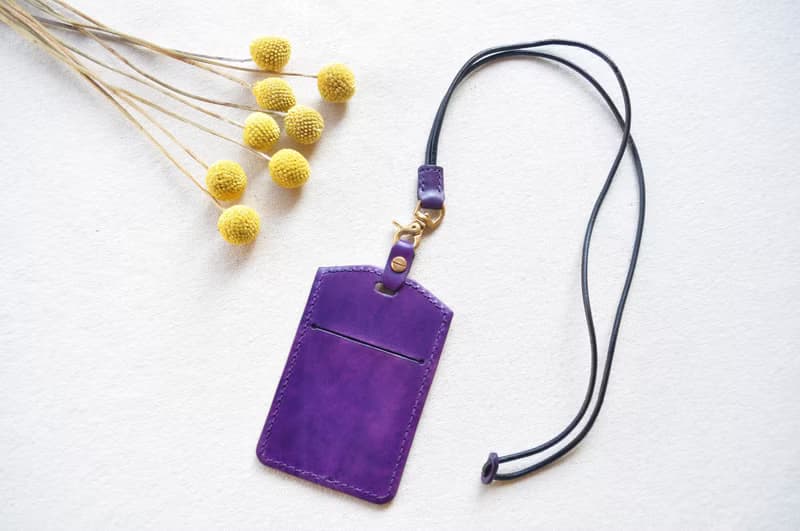 直式皮革證件套/gogoro2 gogoro3 S2感應卡皮套-葡萄紫