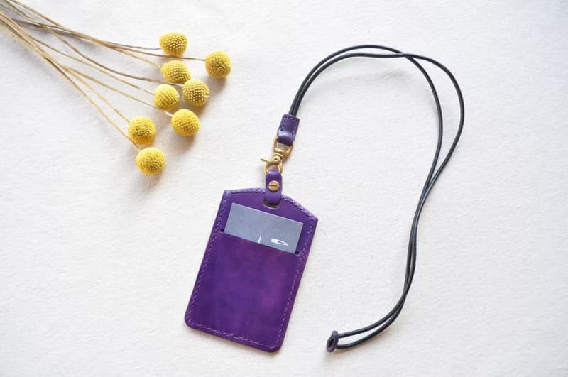 直式皮革證件套/gogoro2 gogoro3 S2感應卡皮套-葡萄紫