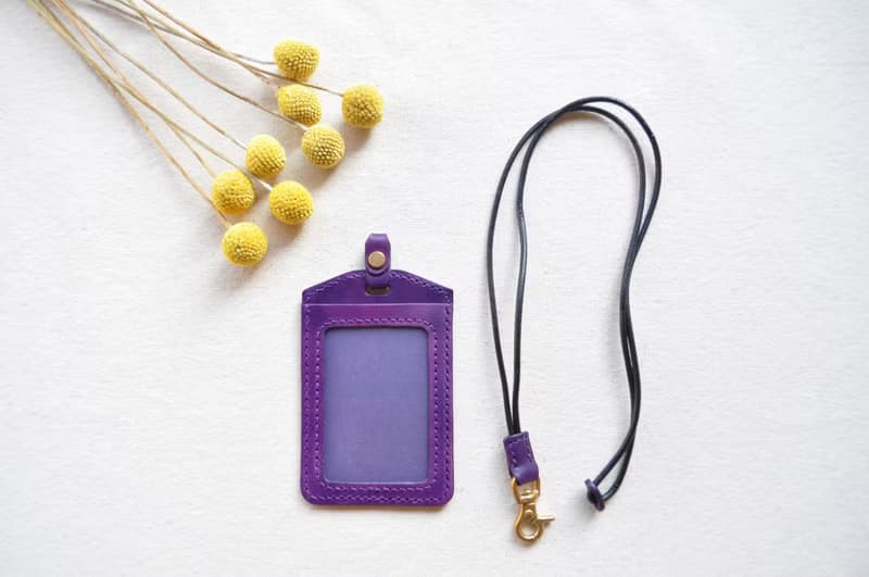 直式皮革證件套/gogoro2 gogoro3 S2感應卡皮套-葡萄紫