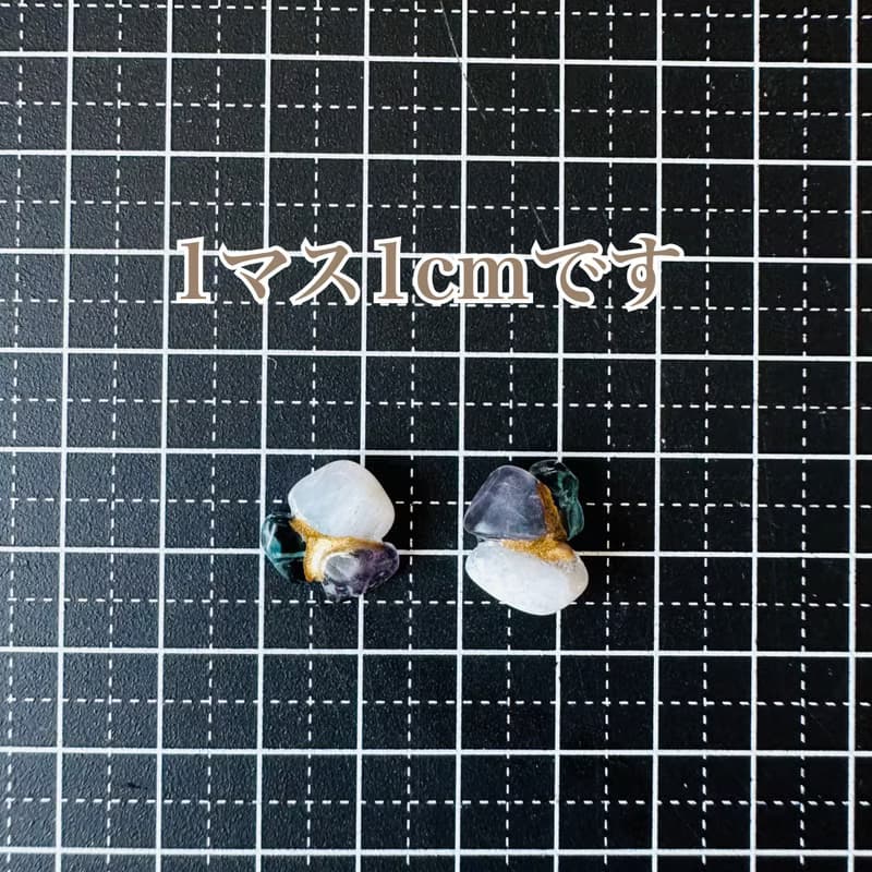 上品 金継ぎ 天然石 ピアス イヤリング ノンホールピアス フローライト ムーンストーン ホワイト 白 ブルー 青 グリーン 緑 ゴールド 金