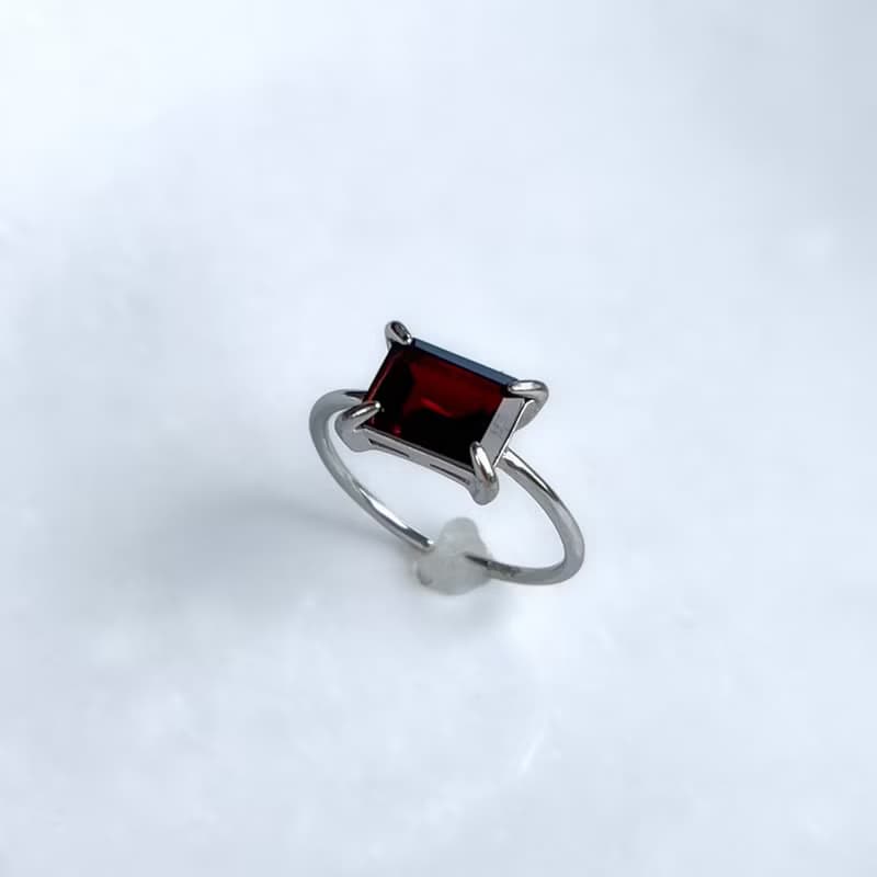 Garnet 925 Silver  Ring【gift box】