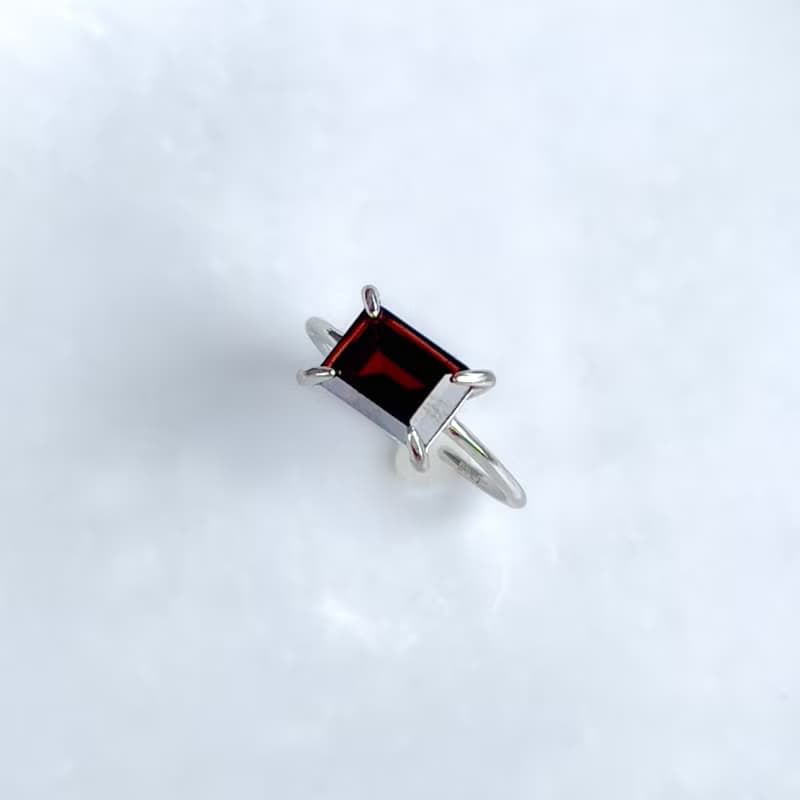 Garnet 925 Silver  Ring【gift box】