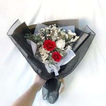 紅玫瑰永生花束 乾燥花束 進口日本大地永生玫瑰