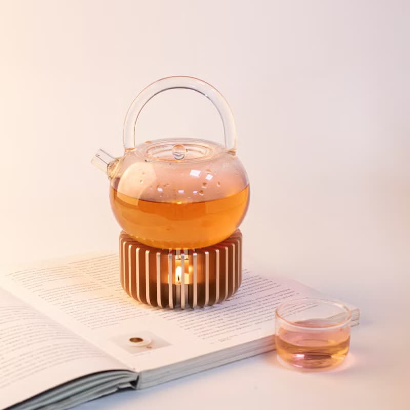 溫茶器暖茶爐子煮水果花茶葉蠟燭茶壺咖啡加熱茶杯保溫墊時尚底座