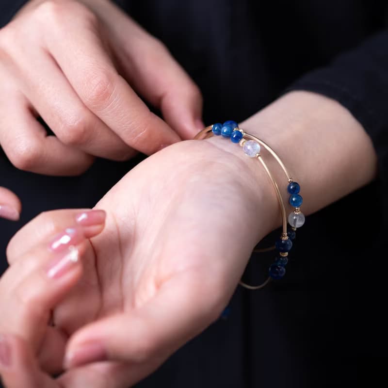 藍晶石月光石手鍊