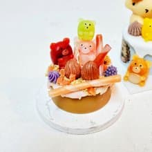【小熊蛋糕-栗子蒙布朗】蠟燭蛋糕 材料包 附影片教學 香氛蠟燭