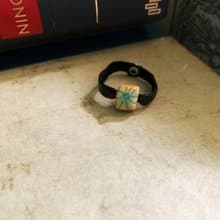 戒指 日本白瓷 自然釉色 無限看不膩色調 真皮革