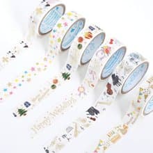 padou Foil-stamped Craft Tape W1.5cm×L3m Stationery Gift Wrapping Party Cute