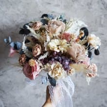 【竒植花物】歐風永生乾燥新娘捧花 求婚花束 情人節花束