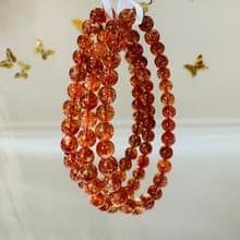 A精品高冰爆閃金太陽太陽石5.8-6mm水晶化太歲事業財富正能量避邪