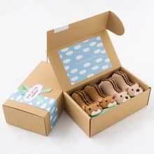 1212250P  2足セット POP UP SOX ギフトボックス シマリス Chipmunk 日本製 キャメル/ベージュ ２色入り