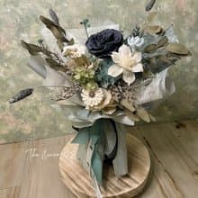 /The flower 42永生花束清新藍綠版