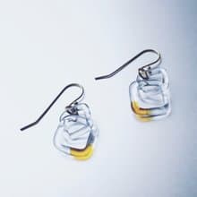 Square Chain Earring / Amber