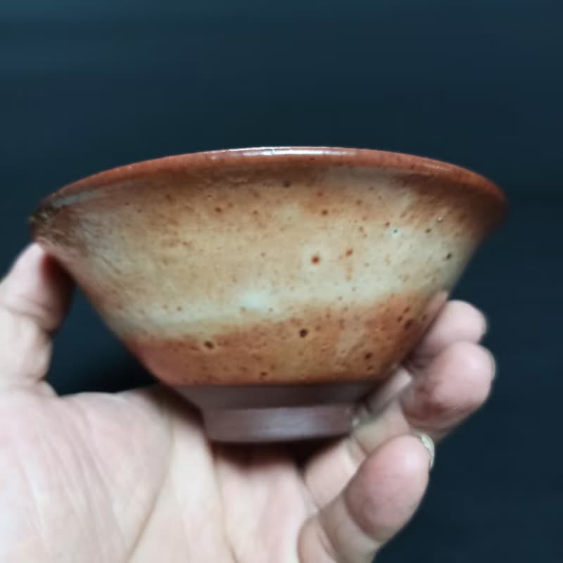 志野釉燒茶盞茶碗