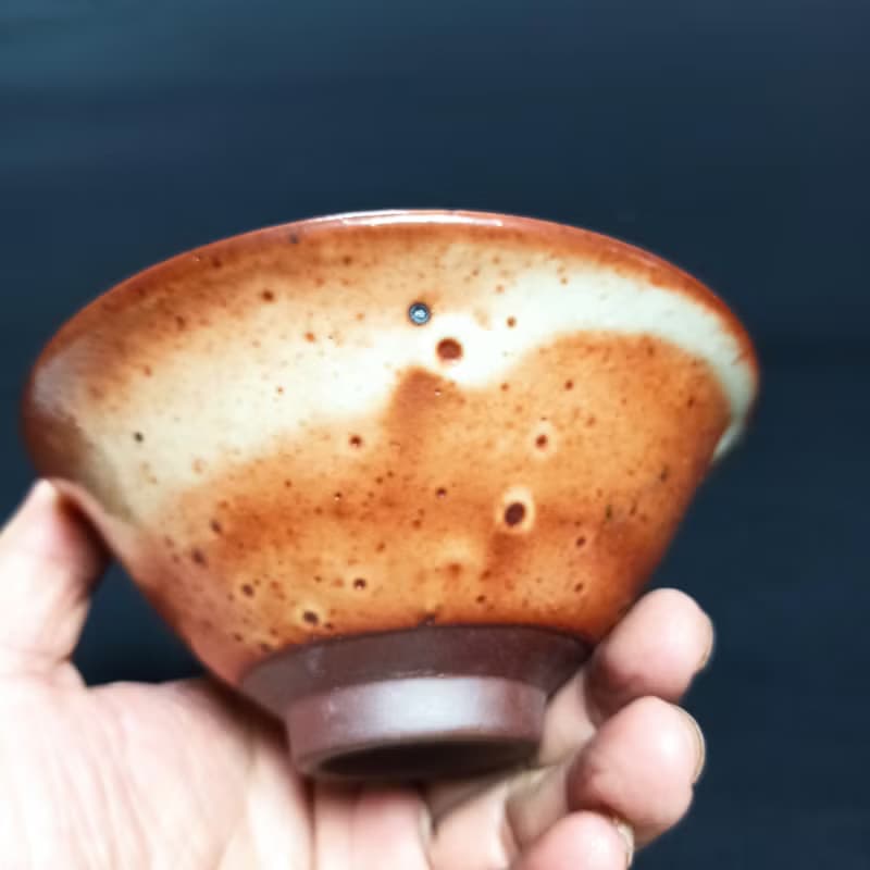 志野釉燒茶盞茶碗