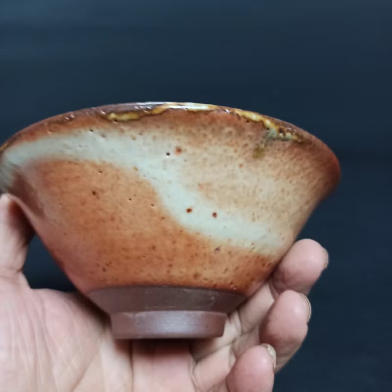 志野釉燒茶盞茶碗