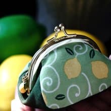 零錢包 FristLove青春新滋味立體 口金包 附檸檬吊飾