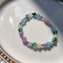 名畫系列【睡蓮池與玫瑰】梵谷 / 天然水晶手鍊