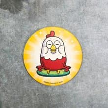 Funny Three Chickens 放3雞 | 陶瓷吸水杯墊 - 心靜款