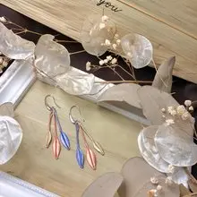 【送禮首選】Re-Re蠶絲金工—三葉耳環