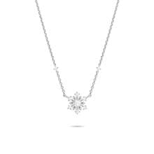 L'amour 閃爍雪花頸鏈 (白金色)