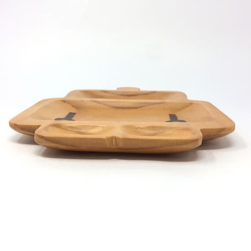 【SPICE】日本PETIT'S MAMAN  天然松木 兒童餐盤- 機器人