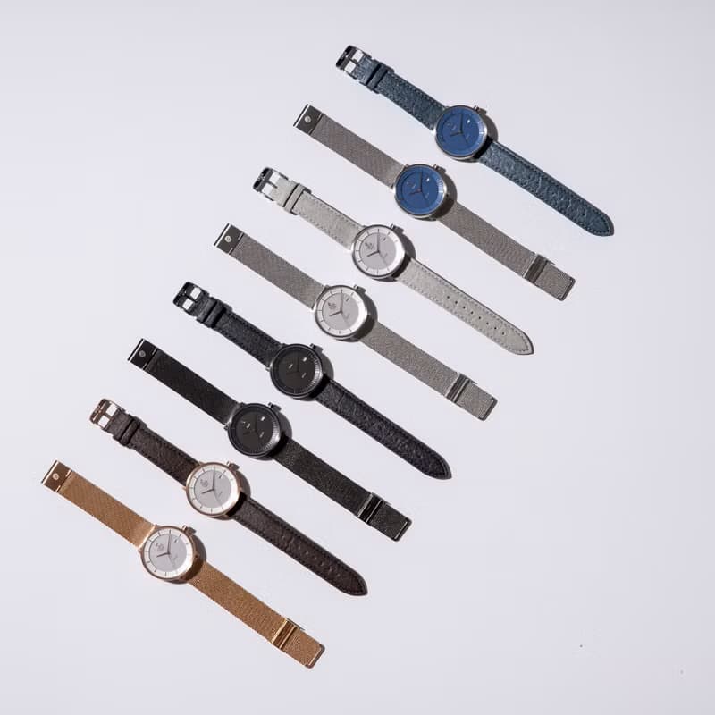 工藝匠心 環保之芯ERICA LIBERT太陽能鳳梨皮帶腕錶-套組極簡黑