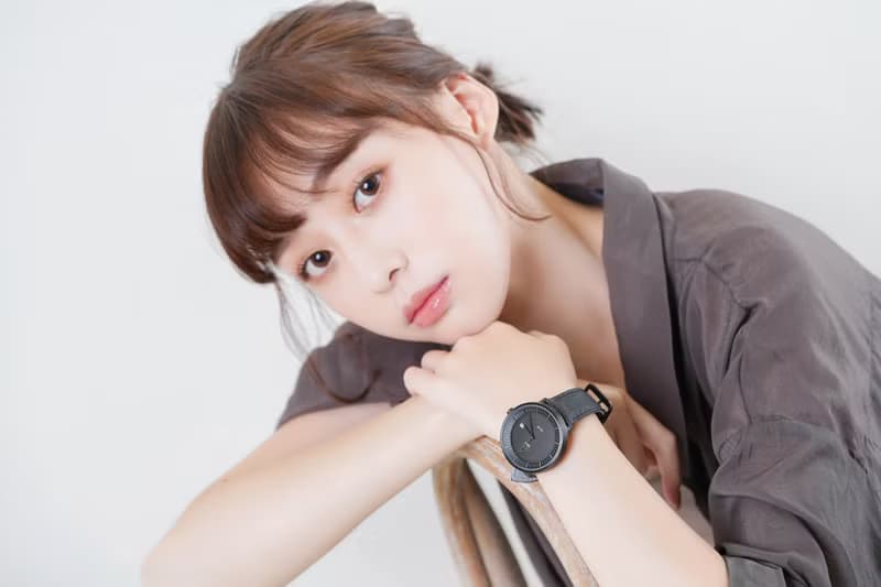 工藝匠心 環保之芯ERICA LIBERT太陽能鳳梨皮帶腕錶-套組極簡黑