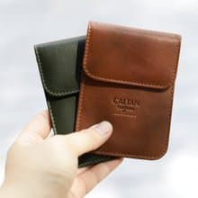 【24hr快速出貨】扣式真皮識別證件套-075027 四色 名片夾