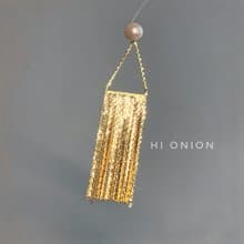 Hi Onion巴黎春夢 小眾設計珍珠耳釘耳夾耳環女高級絲滑流蘇誇張
