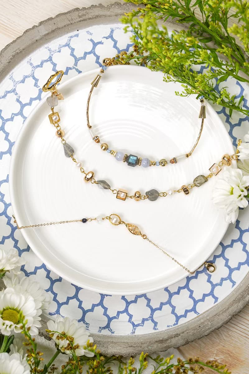 正能量 x 拉長石 珍珠 【波照間島的約定】 OT扣 手鍊