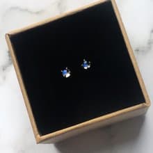 月光石925純銀爪鑲設計耳環