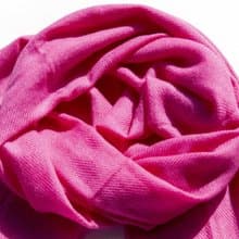 喀什米爾Cashmere/羊絨圍巾/純羊毛圍巾披巾/戒指絨披肩-玫瑰亮粉