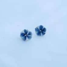Pluie de fleurs白瓷2way純銀耳環