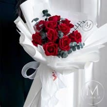 法式之心香水玫瑰花束 (贈送5ml香氛油)