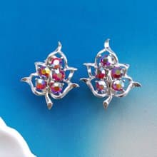 Vintage Jewelry SARAH COV DAZZLING AURORA 夾式耳環