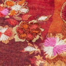喀什米爾Cashmere/水煮羊毛披肩/針織圍巾/刺繡圍巾/羊絨披巾-花