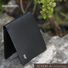 【免費升級送禮包裝】亞當 十字紋牛皮皮夾(多款)-黑色/BF504-BK