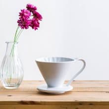 【熱銷補貨】日本CAFEC 花瓣型陶瓷濾杯-白色 / 共2款