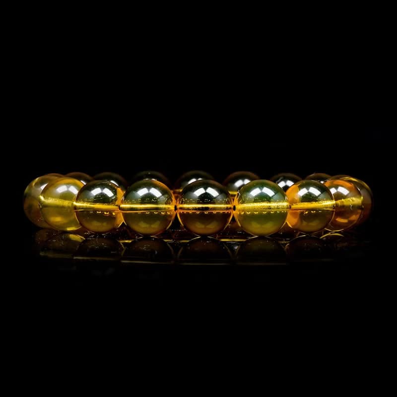 【正佳珠寶】琥珀藍珀 金藍超淨水 10mm 藍珀手珠